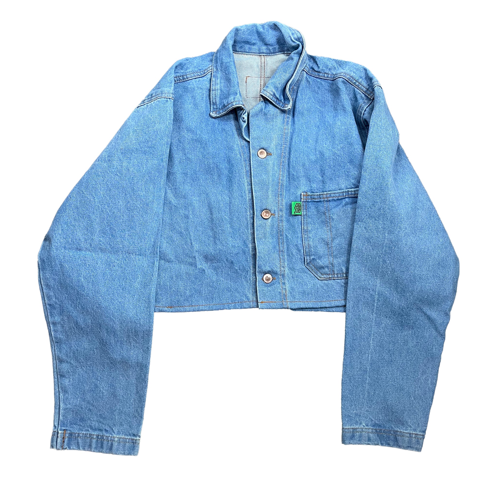 Basic denim jacket - cropped (bright blue)