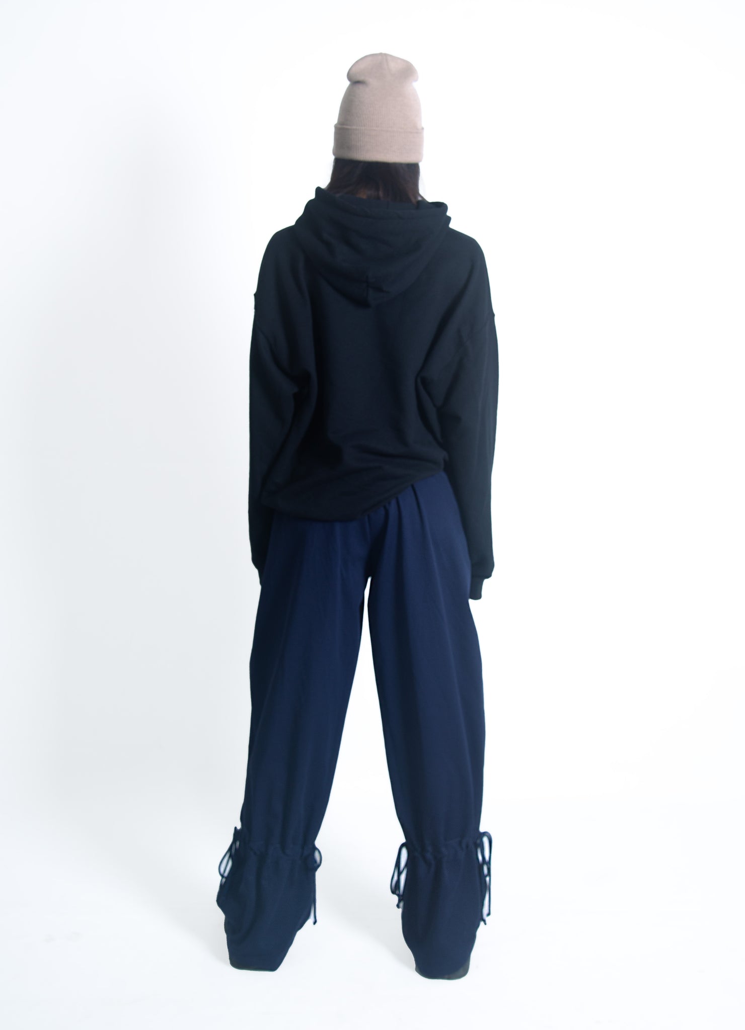 Drawstring Trousers - NAVY