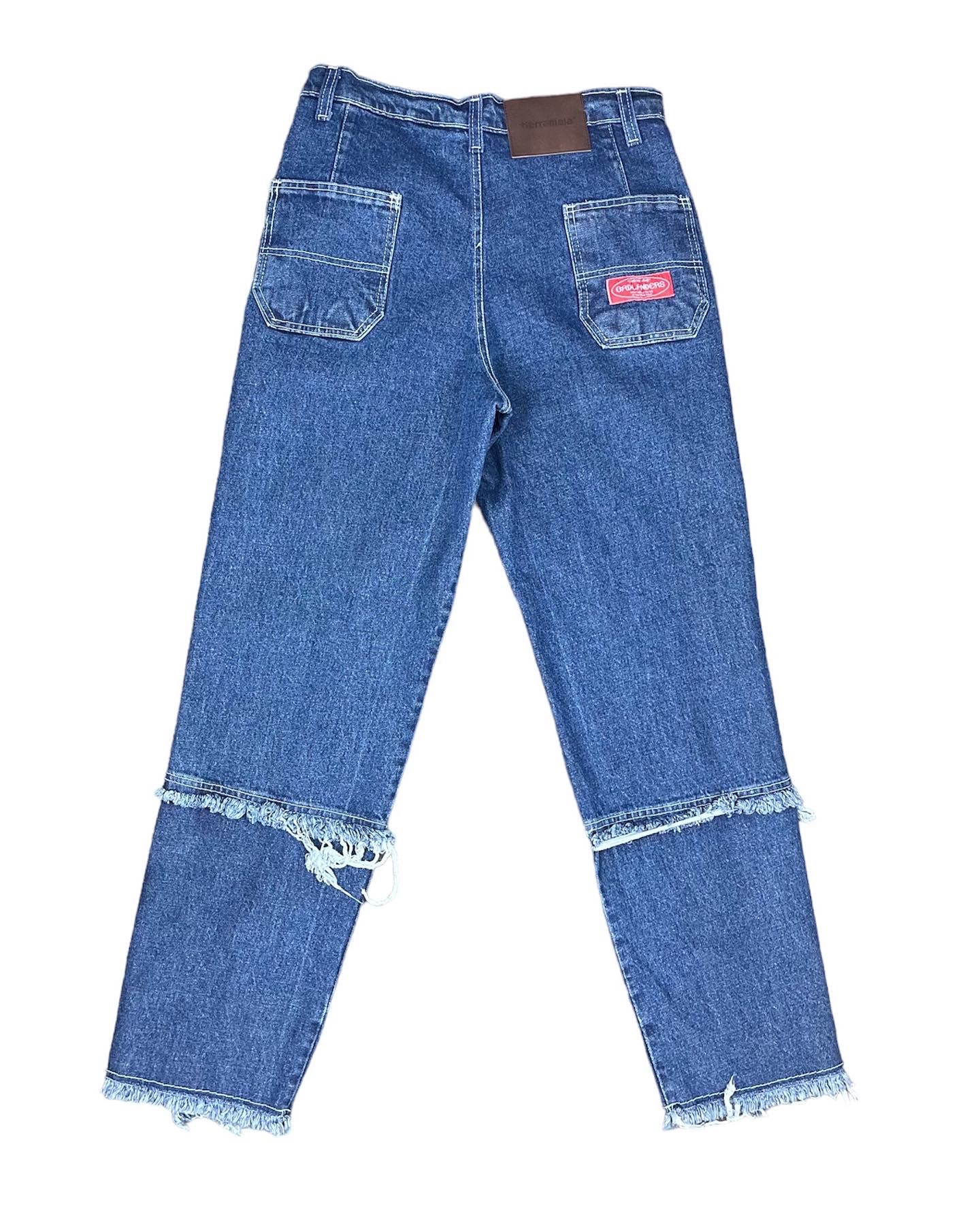 Raw edge jeans