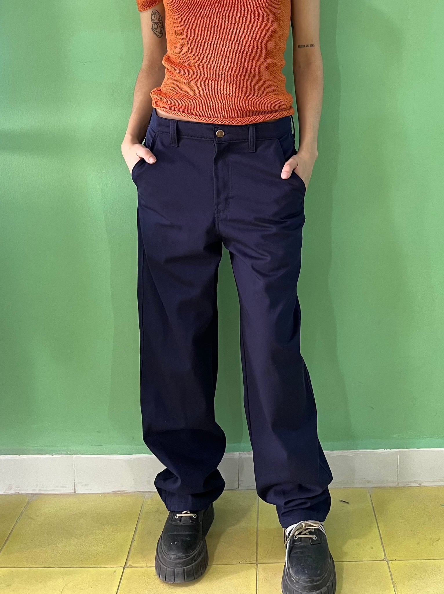 Basic Trousers - NAVY BLUE