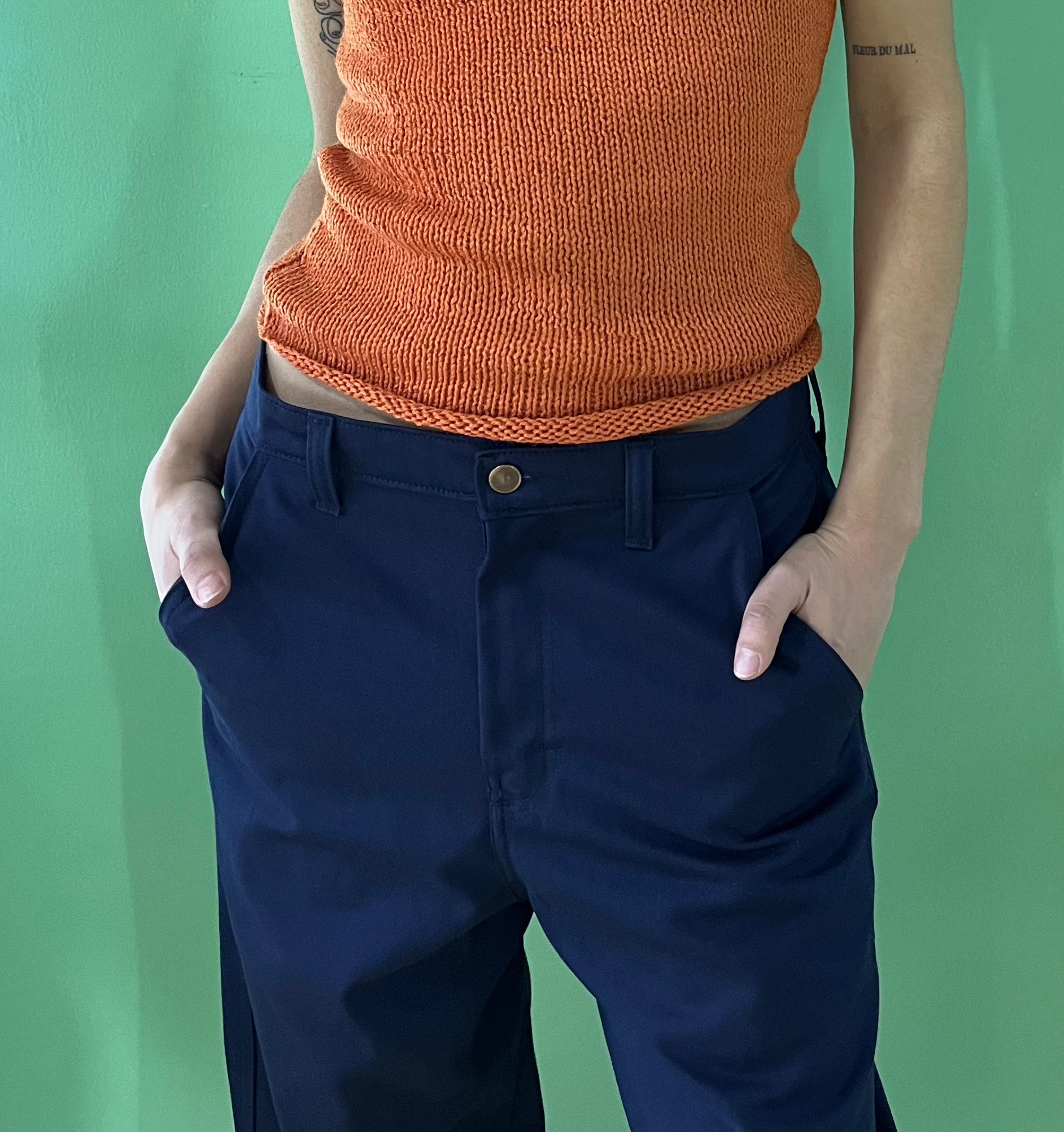 Basic Trousers - NAVY BLUE