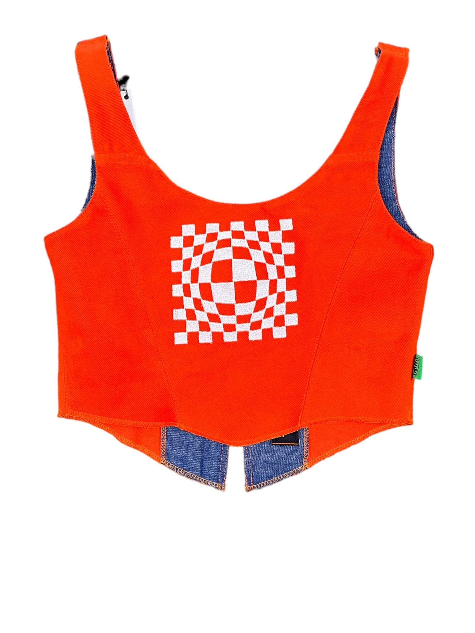 Reworked crop top - tangerine