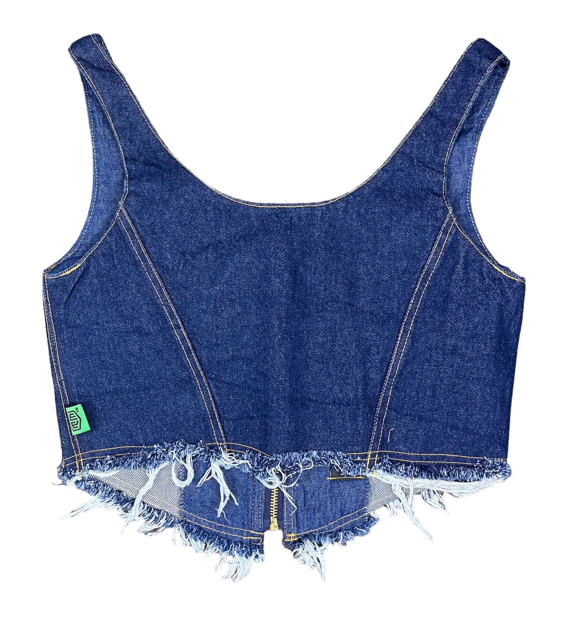 Denim crop top - indigo