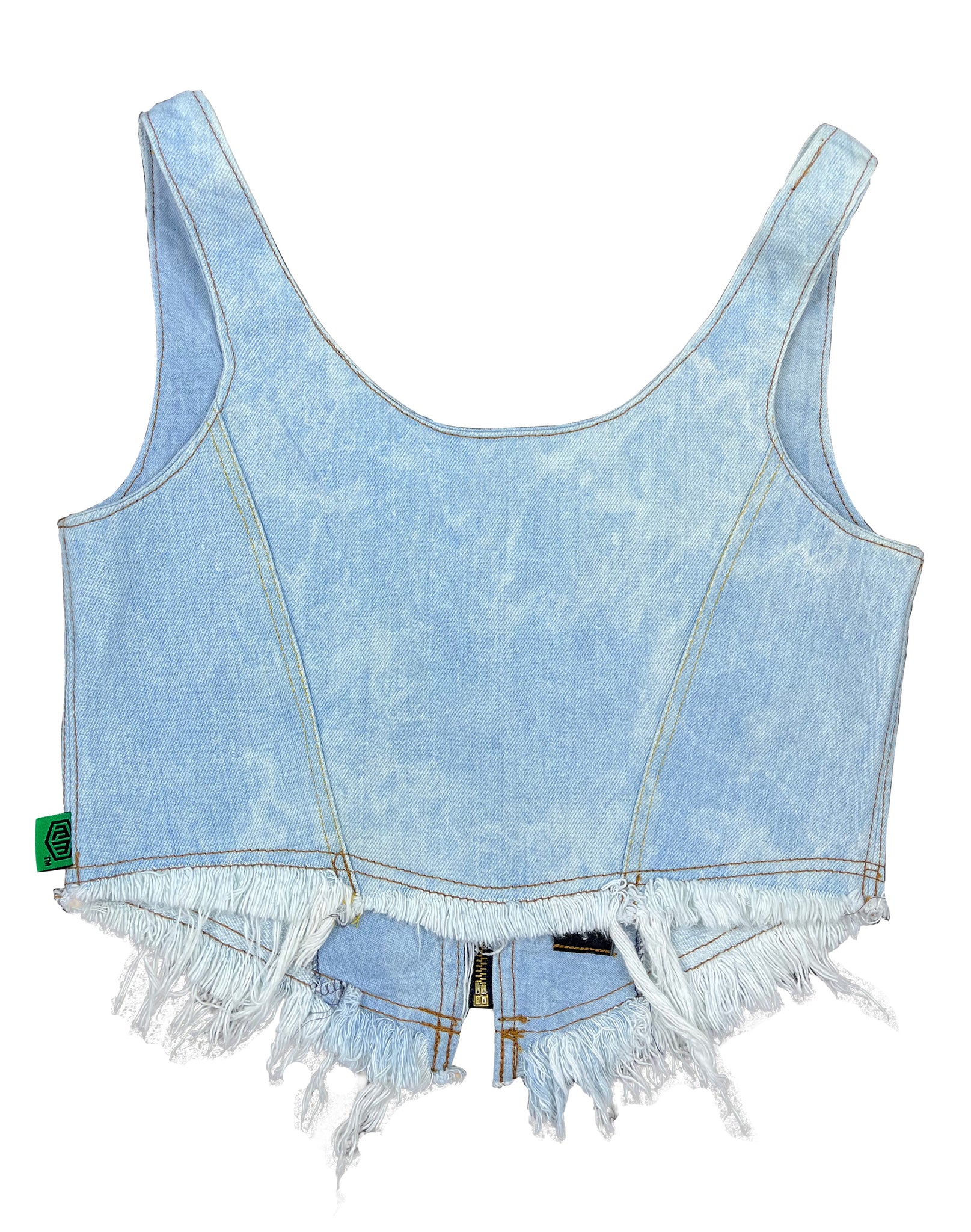 Denim crop top - bleached