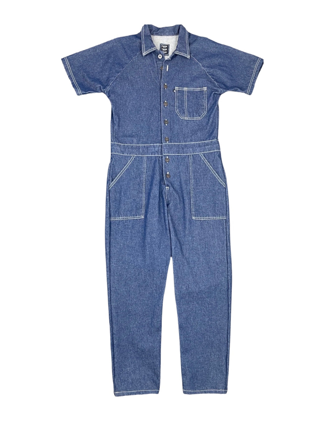 BUTTONED COVERALL DENIM