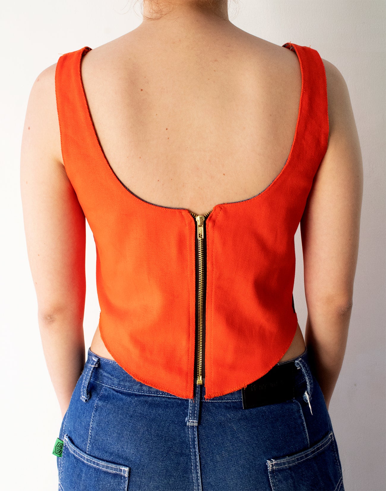 Reworked crop top - tangerine